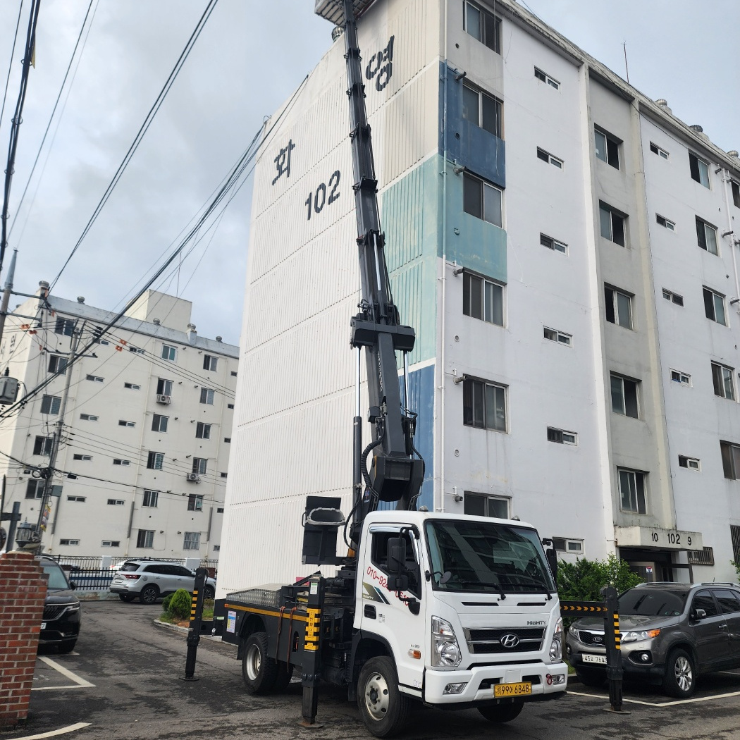 간판 LED 스카이차 작업사진